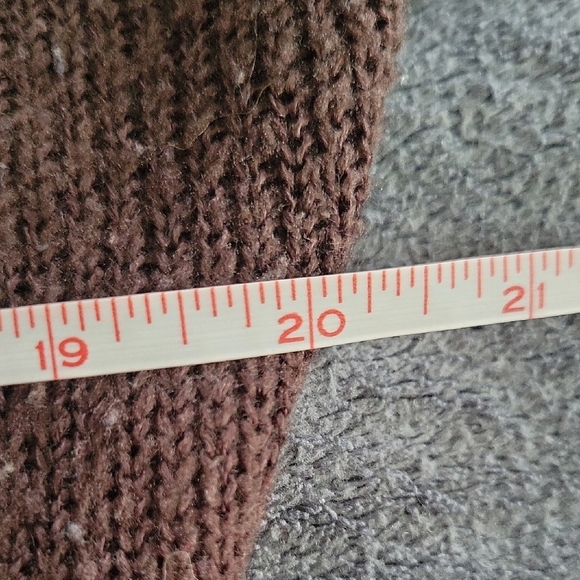 Brown V-Neck Women's Sweater - Picture 9 of 10